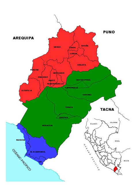 Mapa de Moquegua